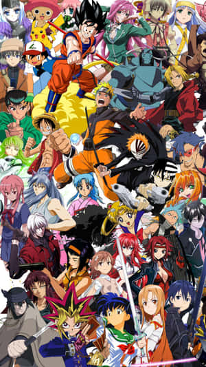 Anime dünyası çeşitli ve büyüleyici karakterlerle dolu — Kawaii Anime Duvar Kağıdı