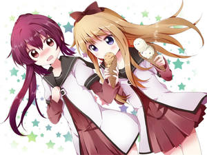 Anime lezbiyen Ayano ve Kyoko duvar kağıdı