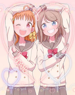 Anime lezbiyen aşk işareti duvar kağıdı