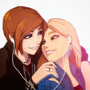 Anime lezbiyen Chloe ve Rachel duvar kağıdı