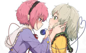 Anime lezbiyen Koishi ve Satori duvar kağıdı — Anime lezbiyen Duvar Kağıdı
