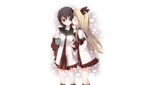 Anime lezbiyen Yui ve Kyoko duvar kağıdı