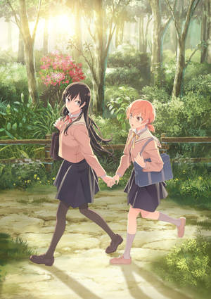 Ormanda anime lezbiyenleri duvar kağıdı