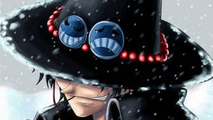 Anime Profil Siyah Şapkalı Ace — One piece masaüstü Duvar Kağıdı