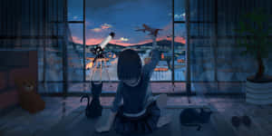 Karanlık Anime arka planı — Karanlık anime GIF Duvar Kağıdı
