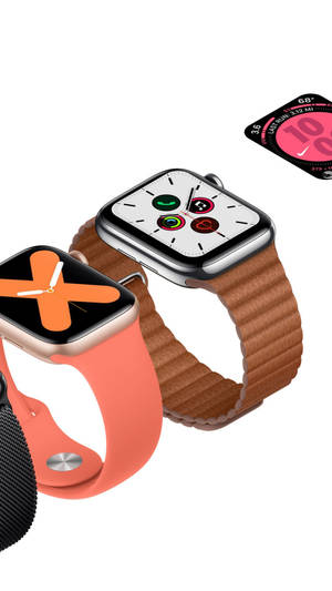 Apple Watch somon pembesi kauçuk kayış duvar kağıdı — Apple Watch Duvar Kağıdı