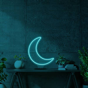 Aqua Neon Ay duvar kağıdı