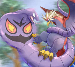 Arbok Braviary'ye Karşı — Pokemon Telefon Duvar Kağıdı