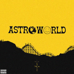 Sarı arka planda estetik hız treni pisti olan Astroworld albümü duvar kağıdı — Pixel Watch 5 Duvar Kağıdı