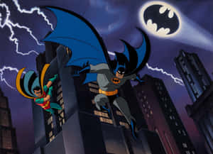 Batman The Animated Series Bat Sinyali Robin — Batman Duvar Kağıdı