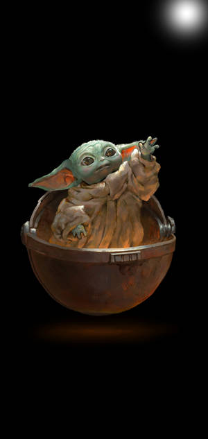 Bebek Yoda'nın harika sanat eseri duvar kağıdı — iPhone 11 Pro Duvar Kağıdı