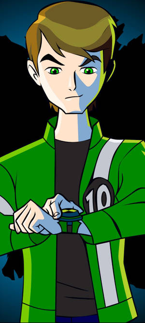 Ben 10 Omnitrix Aşağı Bakıyor — iPhone Xs Duvar Kağıdı