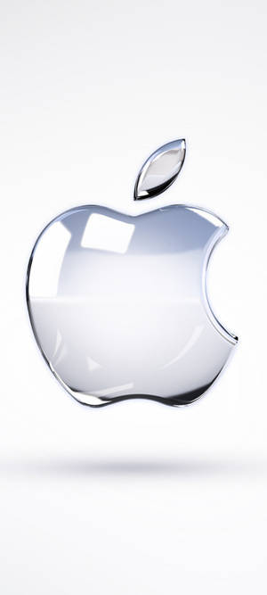 Beyaz iPhone Gümüş Apple Logosu — iPhone 14 Pro Duvar Kağıdı