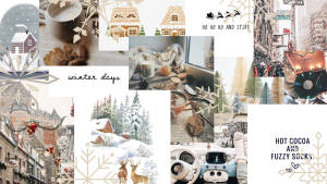 Beyaz Noel Kolajı duvar kağıdı — Estetik noel Duvar Kağıdı