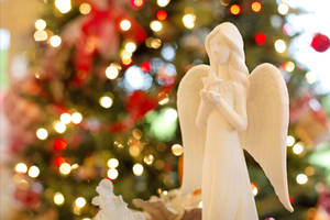 Beyaz Noel meleği duvar kağıdı