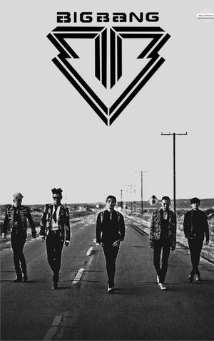 Bigbang Siyah Beyaz Poster duvar kağıdı — Moto Pad Duvar Kağıdı