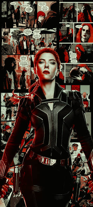 Black Widow çizgi roman sanatı duvar kağıdı — Pixel 9a Duvar Kağıdı