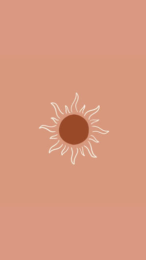 Boho Estetik Beyaz Çerçeveli Güneş Pembe