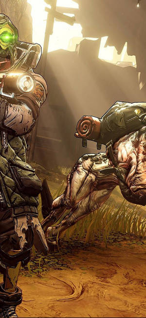 Borderlands oyununda FL4K'in HD kalitesinde görüntüsü — 1320x2868 Duvar Kağıdı