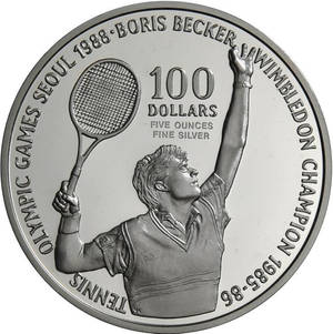 Boris Becker gümüş para duvar kağıdı — 1:1 Duvar Kağıdı