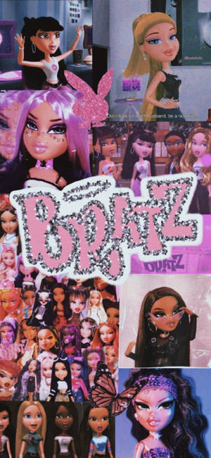Bratz bebekleri fotoğraf kolajı duvar kağıdı — iPhone Air Duvar Kağıdı