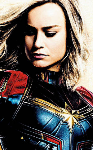 Brie Larson Kaptan Marvel iPhone — Marvel Duvar Kağıdı