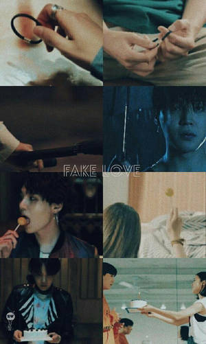 BTS Fake Love Kolajı — Aşk estetik GIF Duvar Kağıdı
