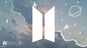 BTS Logosu Sevimli Estetik duvar kağıdı