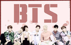 BTS Pembe Arka Planlı Grup Fotoğrafı duvar kağıdı — Bts grup fotoğrafı GIF Duvar Kağıdı
