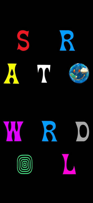 Muhteşem tasarıma sahip Astroworld metin duvar kağıdı sanatı. — iPhone 11 Pro Duvar Kağıdı