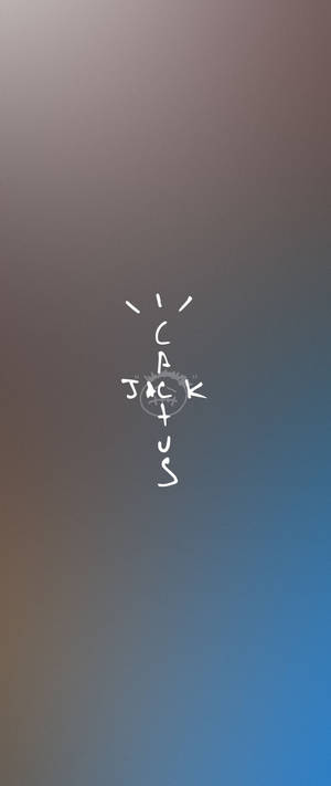 Cactus Jack Travis Scott Metin Logosu Mavi ve Gri — Galaxy Z Flip Duvar Kağıdı