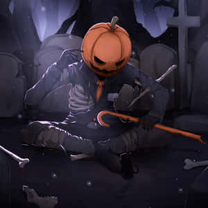 Cadılar Bayramı Balkabağı Adam Anime PFP Estetik — Anime estetiği GIF Duvar Kağıdı