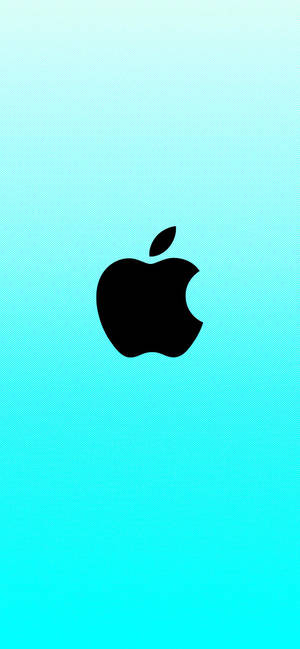 Cam mavisi Apple logosu duvar kağıdı — iPhone 12 Pro Duvar Kağıdı