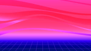 Pembe Ve Mavi 80'ler Retro Vintage Soyut — Gradient Duvar Kağıdı