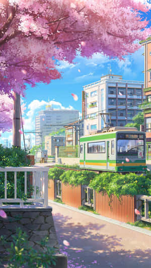 Anime Şehir Arka Planı — Anime şehir GIF Duvar Kağıdı