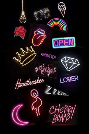 Neon Estetiği arka planı — Neon estetiği Duvar Kağıdı