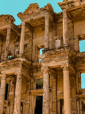 Celsus Kütüphanesi Mobil Cephe — Mobil GIF Duvar Kağıdı