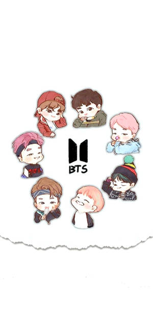 Chibi BTS Kilit Ekranı — iPhone 15 Duvar Kağıdı