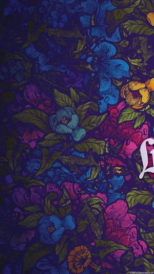 Çiçek Graffiti Çiçekli iPhone — Çiçekli iPhone Duvar Kağıdı