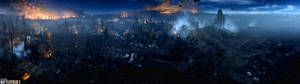 Wildfire çift ekran kılıfı duvar kağıdı. — 3840x1080 Duvar Kağıdı