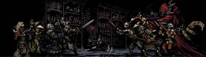 Çift monitör Necromancer vs. kahramanlar Darkest Dungeon HD duvar kağıdı. — 3840x1080 Duvar Kağıdı
