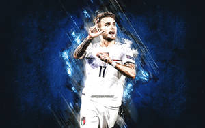 Ciro Immobile'nin oyuna odaklanmış yakın çekimi — 2880x1800 Duvar Kağıdı