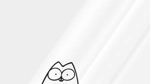 Çizgi film kedi illüstrasyonu duvar kağıdı — Estetik kedi Duvar Kağıdı