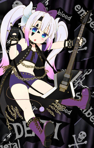 Cool Anime Kızı PFP Kanna Kamui — Sevimli anime profil fotoğrafı Duvar Kağıdı