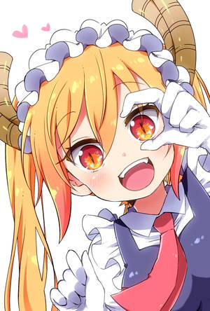 Cool Anime Kızı PFP Ejderha Tohru — Sevimli anime kızı Duvar Kağıdı