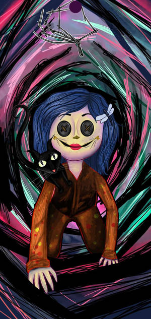 Coraline Dijital Sanat duvar kağıdı. — iPhone 18 Pro Max Duvar Kağıdı