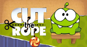 Cut The Rope Oyunu Sevimli Kurbağa duvar kağıdı