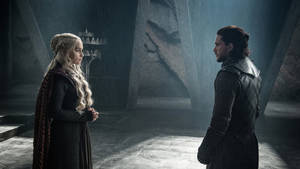 Daenerys ve Jon Snow Bakışıyor Game of Thrones