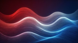 OnePlus gradyan renklerinde soyut dalgalar, akan çizgiler.