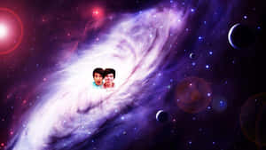 dan ve phil — Mor galaksi Duvar Kağıdı
